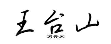 王正良王台山行書個性簽名怎么寫