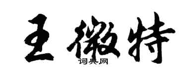 胡問遂王微特行書個性簽名怎么寫