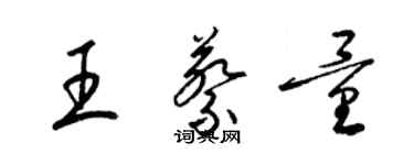 梁錦英王蔡量草書個性簽名怎么寫