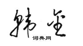 駱恆光韓金草書個性簽名怎么寫