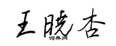 王正良王曉杏行書個性簽名怎么寫