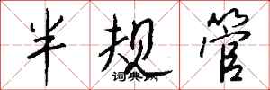 錢沛雲半規管行書怎么寫
