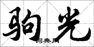 胡問遂駒光行書怎么寫