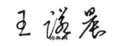 駱恆光王諾晨草書個性簽名怎么寫