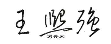 駱恆光王熙強草書個性簽名怎么寫