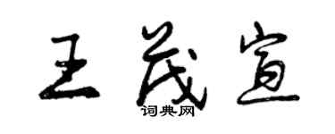 曾慶福王茂宣行書個性簽名怎么寫