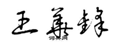 曾慶福王華鋒草書個性簽名怎么寫