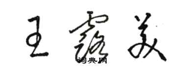 駱恆光王露美草書個性簽名怎么寫