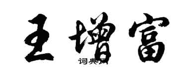 胡問遂王增富行書個性簽名怎么寫