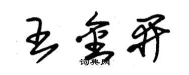 朱錫榮王金開草書個性簽名怎么寫