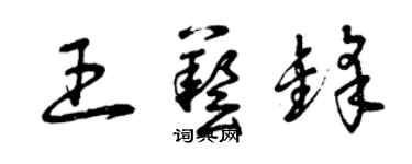 曾慶福王藝鋒草書個性簽名怎么寫