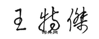 駱恆光王特傑草書個性簽名怎么寫