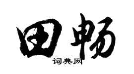 胡問遂田暢行書個性簽名怎么寫