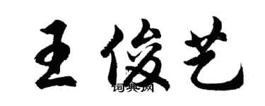胡問遂王俊藝行書個性簽名怎么寫