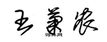 朱錫榮王菊農草書個性簽名怎么寫