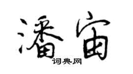 曾慶福潘宙行書個性簽名怎么寫