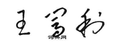 駱恆光王闖利草書個性簽名怎么寫