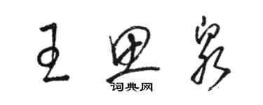 駱恆光王思泉草書個性簽名怎么寫