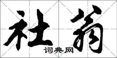 胡問遂社翁行書怎么寫