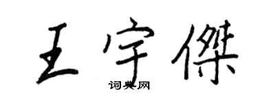 王正良王宇傑行書個性簽名怎么寫