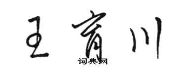 駱恆光王育川草書個性簽名怎么寫