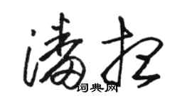 駱恆光潘想草書個性簽名怎么寫