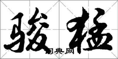 胡問遂駿猛行書怎么寫