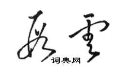 駱恆光段雲草書個性簽名怎么寫