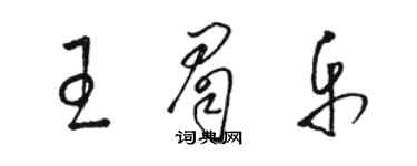 駱恆光王眉樂草書個性簽名怎么寫