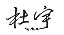 駱恆光杜宇行書個性簽名怎么寫