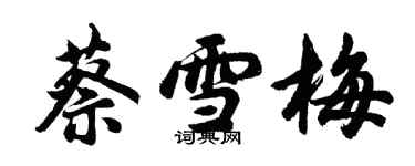 胡問遂蔡雪梅行書個性簽名怎么寫