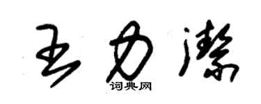 朱錫榮王力潔草書個性簽名怎么寫
