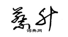 朱錫榮蔡升草書個性簽名怎么寫