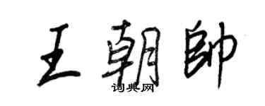 王正良王朝帥行書個性簽名怎么寫