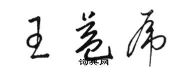 駱恆光王益虎草書個性簽名怎么寫