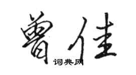 駱恆光曾佳行書個性簽名怎么寫