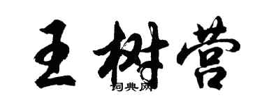 胡問遂王樹營行書個性簽名怎么寫