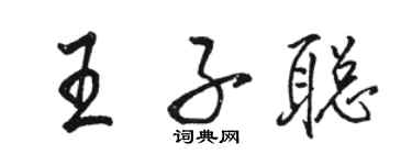 駱恆光王子聰行書個性簽名怎么寫