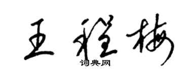梁錦英王程梅草書個性簽名怎么寫
