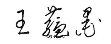 駱恆光王蘊墨草書個性簽名怎么寫