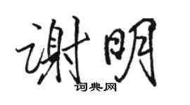 駱恆光謝明行書個性簽名怎么寫