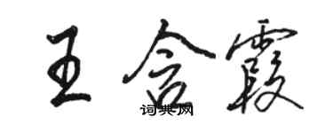 駱恆光王含霞行書個性簽名怎么寫