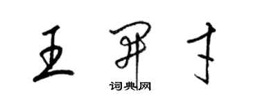 梁錦英王開才草書個性簽名怎么寫