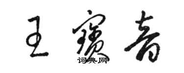 駱恆光王寶音草書個性簽名怎么寫