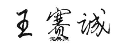 駱恆光王賽誠行書個性簽名怎么寫