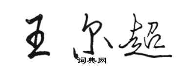 駱恆光王爾超行書個性簽名怎么寫