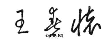 駱恆光王春懷草書個性簽名怎么寫