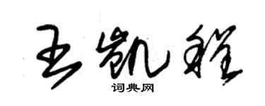 朱錫榮王凱程草書個性簽名怎么寫