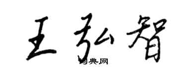 王正良王弘智行書個性簽名怎么寫