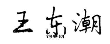 曾慶福王東潮行書個性簽名怎么寫